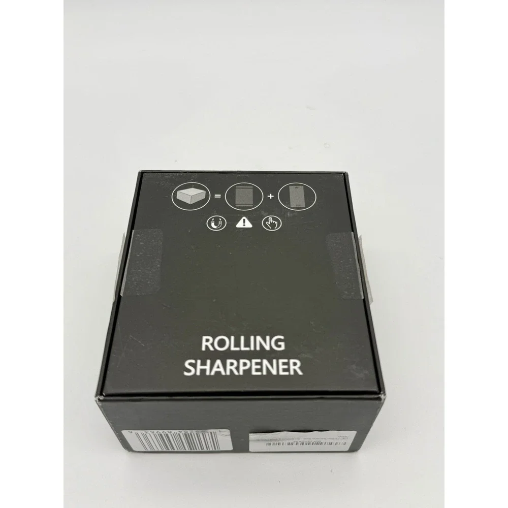 Rolling Knife Sharpener Kit Magnetic 15° & 20° Angle Guides Diamond Ceramic Disc
